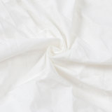 Plus Size Side Slit Slant Shoulder Single Sleeve Long Top NY-10358