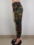 Camo Print Patchwork Cargo Pants LSL-6490