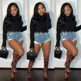 Fashion Ripped Hole Pullover Sweater LSD-83173