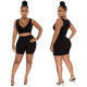 Solid Color Tank Top Shorts Two Piece Set YF-10392