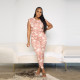 Casual Print Sleeveless Two Piece Pant Set HNIF-097