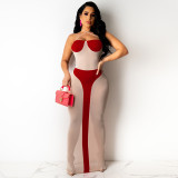 Sexy Mesh Splicing Halter Club Dress TE-4546