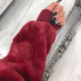 Fashion Solid Color Hooded Loose Plush Jacket GLYY-6001