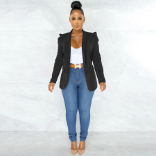 Solid Color Ruched Sleeve fashion Blazer BGN-0005