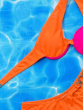 Sexy Solid Color Steel Prop Bikinis Two Piece Sets CSYZ-C831QY