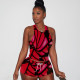 Butterfly Print Sports Tank Top Shorts Two Piece Set TE-4562