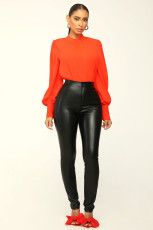 Tight PU Leather Pencil Pants GWDS-221023