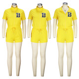 Plus Size Short Sleeve Zipper Top Flare Pants Casual Two-piece Set XHSY-19538