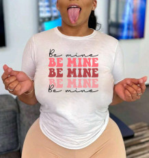 Plus Size Casual O Neck Print T Shirt WAF-9000252