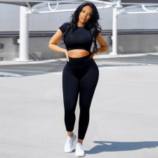 Casual Sports Short Sleeve And Pants 2 Piece Set DDF-8026
