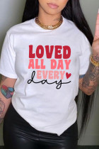 Plus Size Solid Letter Print T Shirt WAF-9000260