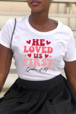Plus Size Casual Letter Print T Shirt WAF-9000255