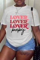 Casual Short Sleeve Print T Shirt WAF-9000249