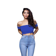 Fashion Sexy Solid Color Crop Tops WY-6313
