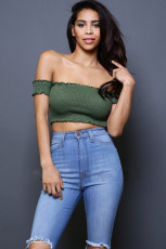 Fashion Sexy Solid Color Crop Tops WY-6313