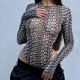 Fashion Long Sleeve Print Skinny Bodysuit FL-22550