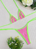 Color Block Bandage Two Piece Bikinis CASF-6527