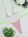 Color Block Bandage Two Piece Bikinis CASF-6527