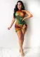 Sexy Mesh Printed Bandage Mini Dress GDYF-6998