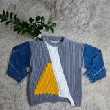 Fashion Denim Sleeve Splicing Knit Sweather GYSF-0029