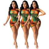 Sexy Mesh Printed Bandage Mini Dress GDYF-6998
