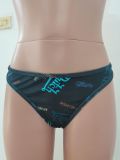 Sexy Letters Print Bikini Hanging Neck Swimsuit Three Piece Set JRF-243