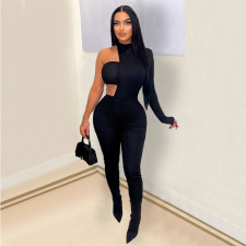 Sexy Wrap Tops And Skinny Irregular Jumpsuit 2 Piece Set GWDS-230331