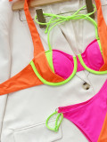 Sexy Halter Steel Prop Bikinis Two Piece Set CSYZ-C699WY
