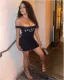 Letter Printed Sleeveless Mini Dress GDNY-1010