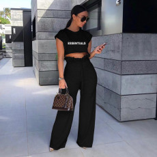 Casual Letter Print Two Piece Pants Set CXLF-8103