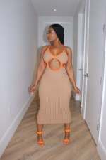 Hollow Sexy Long Dress QXTF-8143