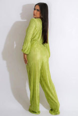 Fashion Casual Solid Long Sleeve Jumpsuits XHXF-8660