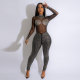 Sexy Hot Diamond Mesh Jumpsuit NY-2643