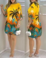 Plus Size Fashion Casual Print Dress GSRX-9012