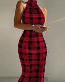 Plus Size Print Sleeveless Dress GSRX-9002