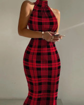 Plus Size Print Sleeveless Dress GSRX-9002