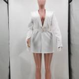 Fashion Casual Blazer Dress (with belt) TK-6276