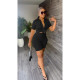Solid Color Short Sleeve Shirt And Shorts Two Piece Set FOSF-8328