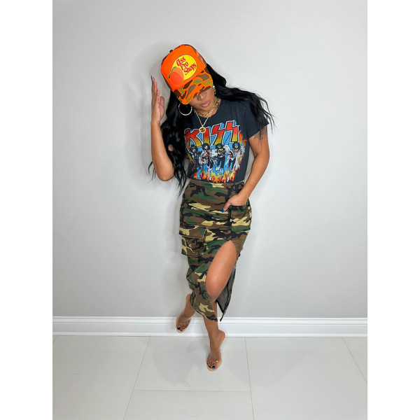 Fashion Sexy Camouflage Print Skirts FOSF-8331