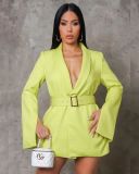 Fashion Casual Blazer Dress (with belt) TK-6276