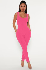 Rib Casual Sports Sleeveless Jumpsuit ME-8282
