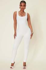 Rib Casual Sports Sleeveless Jumpsuit ME-8282