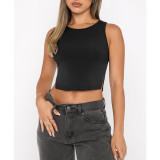 Solid Color Split Tank Tops ASL-6632