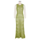 Fashion Knitted Hollow Beach Maxi Dress ZSD-0250
