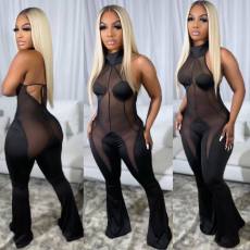 Sexy Mesh Patchwork Jumpsuit BDF-7031