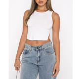 Solid Color Split Tank Tops ASL-6632