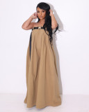 Fashion Tube Top Wide Leg Jumpsuit With Belt ZSD-0573