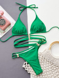 Bikini Solid Sexy Swimsuit 2 Piece Set CSYZ-C903RY