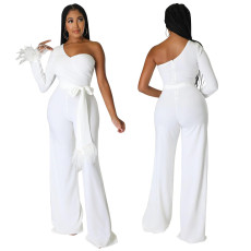Fashion Single Sleeve Wide Leg Jumpsuit GOSD-6822