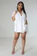 Casual Solid Color Split Short Sleeve Shorts Suit ANDF-1507